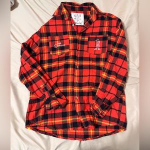 Cakeworthy x The Simpsons Unisex Flannel | Bart “Don’t Have a Cow Man” | Size M